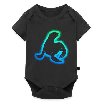 Phoque Phoque Enfants Hommes Garçons Phoques - Body à manches courtes Premium Bébé - noir - Devant