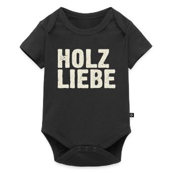 Holzliebe - Vintage Retro Design für Schreiner - Baby Premium Kurzarmbody - Schwarz - Vorne