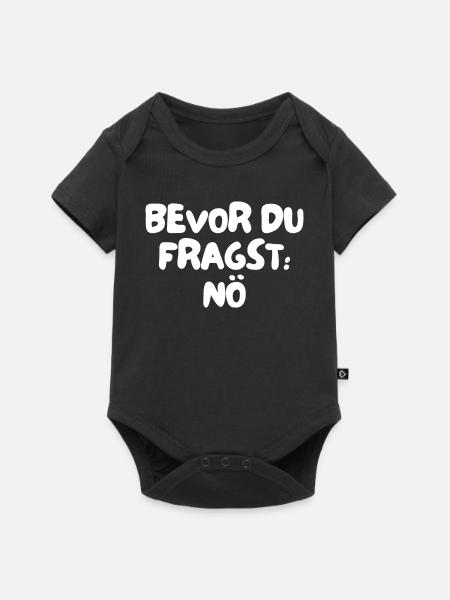 bevor du fragst: nö - Baby Premium Kurzarmbody - Schwarz
