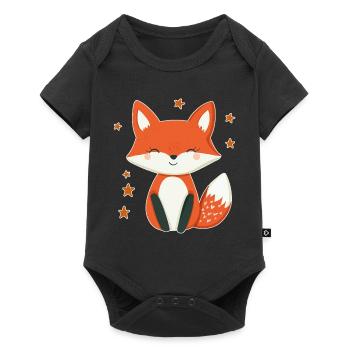 Fox and Stars - Baby Premium short-sleeve bodysuit - black - Front