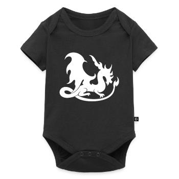 Silhouette de dragon, motifs fantastiques - Body à manches courtes Premium Bébé - noir - Devant