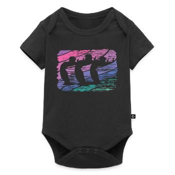 Artistic Swim Team Synchronschwimmen - Baby Premium Kurzarmbody - Schwarz - Vorne