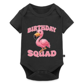 Birthday Squad Beach Summer Cruise Flamingo - Baby Premium short-sleeve bodysuit - black - Front