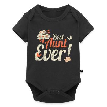 Aunt Design Best Aunt Ever Vintage Gift - Baby Premium short-sleeve bodysuit - black - Front