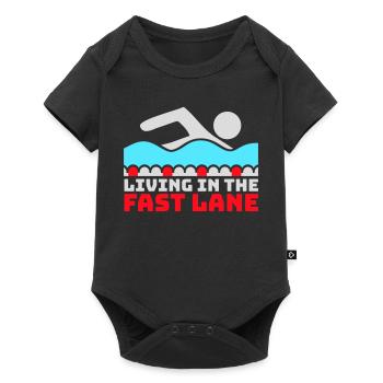 Life In The Fast Lane Float Funny Pool Saying - Baby Premium short-sleeve bodysuit - black - Front