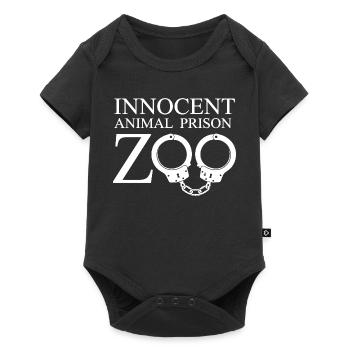 Captivité au zoo innocent - Body à manches courtes Premium Bébé - noir - Devant