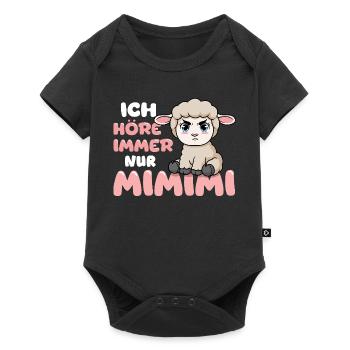  Ich Höre Immer Nur Ein Mimimi Schaf - Baby Premium Kurzarmbody - Schwarz - Vorne