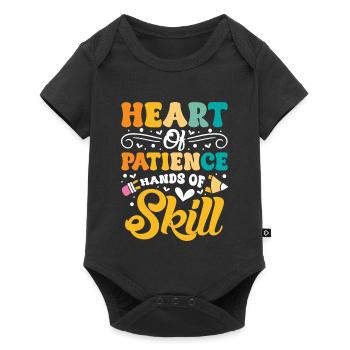 Geschenke für ESE-Lehrer - Baby Premium Kurzarmbody - Schwarz - Vorne
