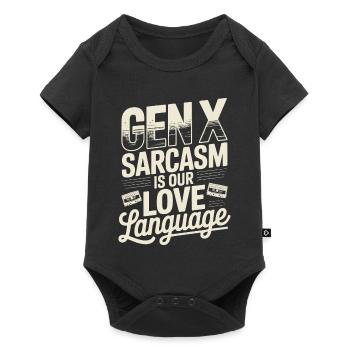 Gen X Sarcasm is our love language - Baby Premium short-sleeve bodysuit - black - Front
