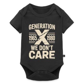 Generation X We Don’t Care Retro - Baby Premium Kurzarmbody - Schwarz - Vorne