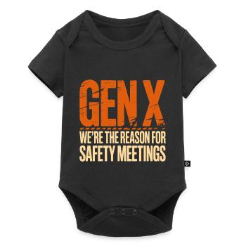 Gen X: Reason for Security Meetings - Baby Premium short-sleeve bodysuit - black - Front