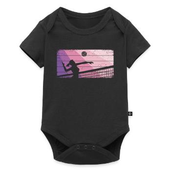 Joueuse de volley-ball de beach-volley féminin - Body à manches courtes Premium Bébé - noir - Devant
