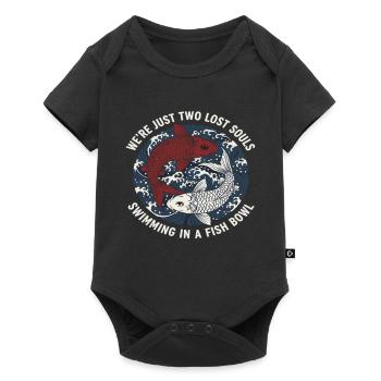 Tatouage du poisson koi au Japon - Body à manches courtes Premium Bébé - noir - Devant