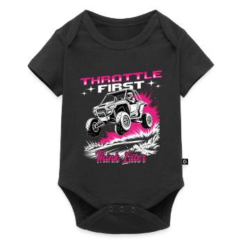 UTV Off Road Girl Woman 4 Wheeler Side by side - Baby Premium Kurzarmbody - Schwarz - Vorne