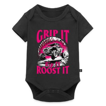 UTV Off Road Girl Woman 4 Wheeler Side by side - Baby Premium Kurzarmbody - Schwarz - Vorne