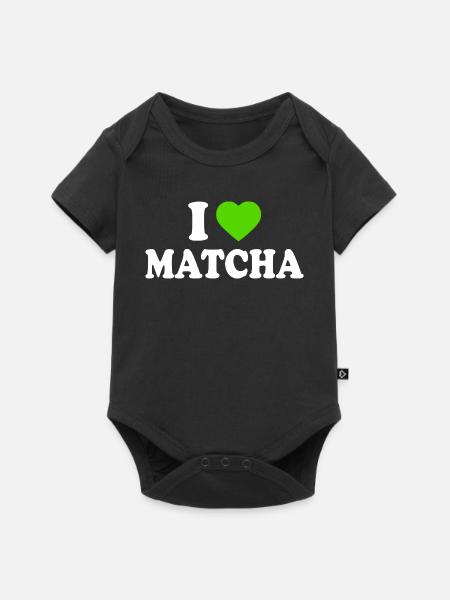 I love matcha - Baby Premium Kurzarmbody - Schwarz