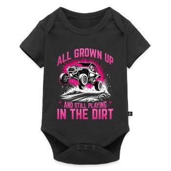 UTV Off Road Girl Woman 4 Wheeler Side by side - Baby Premium Kurzarmbody - Schwarz - Vorne