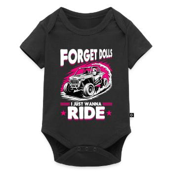 UTV Off Road Girl Woman 4 Wheeler Side by side - Baby Premium Kurzarmbody - Schwarz - Vorne
