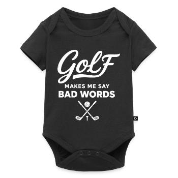 Golf et Gros Mots : L'Humour du Golfeur - Body à manches courtes Premium Bébé - noir - Devant