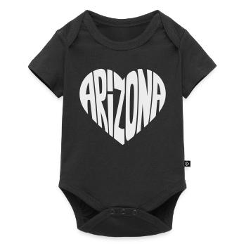 Arizona Heart Typo - Baby Premium short-sleeve bodysuit - black - Front
