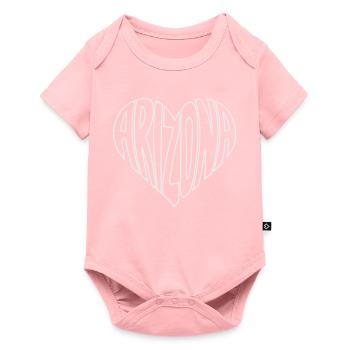 Arizona Heart Typo - Baby Premium short-sleeve bodysuit - rose - Front