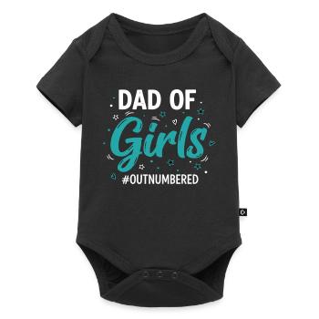 Papa fille dit Papa des filles - Body à manches courtes Premium Bébé - noir - Devant