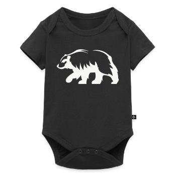 Bär Silhouette - Baby Premium Kurzarmbody - Schwarz - Vorne