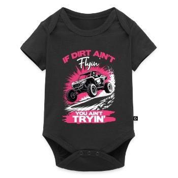 UTV Off Road Girl Woman 4 Wheeler Side by side - Baby Premium Kurzarmbody - Schwarz - Vorne
