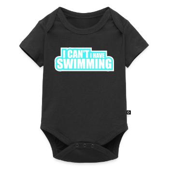 Je ne peux pas, j’ai une excuse de nageur drôle - Body à manches courtes Premium Bébé - noir - Devant