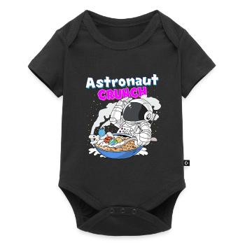 Astronaut Crunch Frühstück Cornflakes Müsli - Baby Premium Kurzarmbody - Schwarz - Vorne