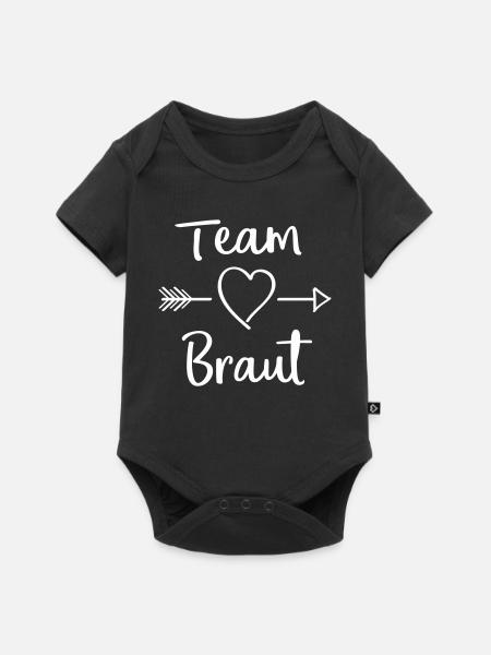 team_braut - Baby Premium Kurzarmbody - Schwarz
