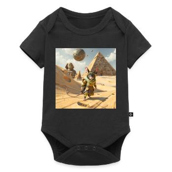 Adventurous Rat in Egypt - Baby Premium short-sleeve bodysuit - black - Front