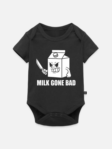 Milch Verdorbene Wut Cartoon - Baby Premium Kurzarmbody - Schwarz