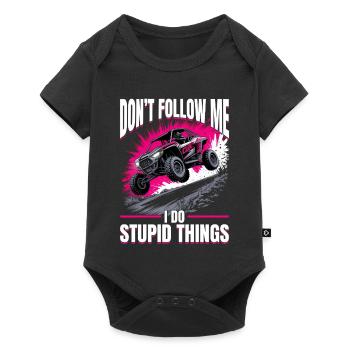 UTV Fille tout-terrain Femme 4 roues côte à côte - Body à manches courtes Premium Bébé - noir - Devant