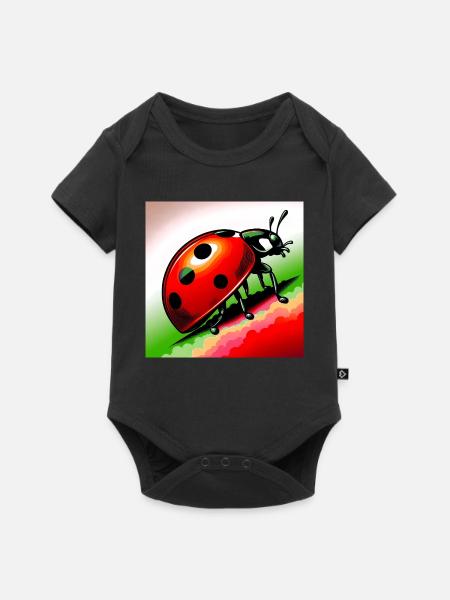 Marienkäfer - Baby Premium Kurzarmbody - Schwarz
