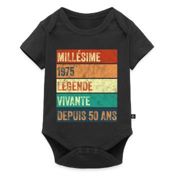 Millésime 1975 Légende - Body à manches courtes Premium Bébé - noir - Devant