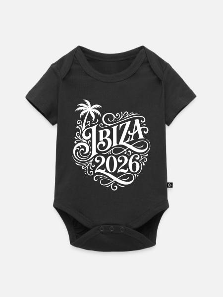 Ibiza 2026 - Baby Premium Kurzarmbody - Schwarz