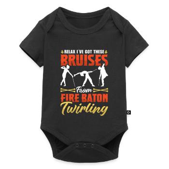 Danseuse de l’école de danse Vortex Dance - Body à manches courtes Premium Bébé - noir - Devant