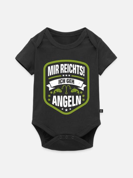 Angeln - Baby Premium Kurzarmbody - Schwarz