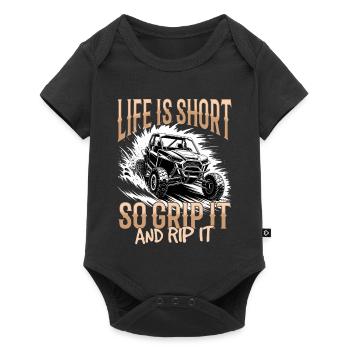 UTV Off Road Boy Men 4 Wheeler Side by side - Baby Premium short-sleeve bodysuit - black - Front