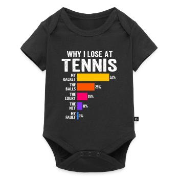 why i lose at tennis - Baby Premium short-sleeve bodysuit - black - Front