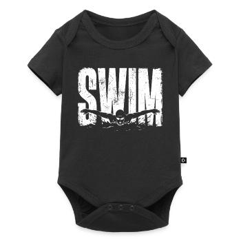 Chemise de bain pour un sport de natation cadeau - Body à manches courtes Premium Bébé - noir - Devant