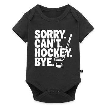 Désolé. Je ne peux pas. Hockey. Au revoir. - Body à manches courtes Premium Bébé - noir - Devant