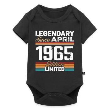 April 1965 Retro April 1965 Birthday Gift - Baby Premium short-sleeve bodysuit - black - Front