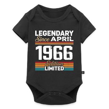 Legendary since 1966, April 1966 Retro Edition - Baby Premium short-sleeve bodysuit - black - Front