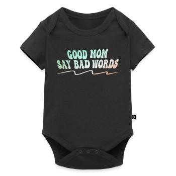 Bonne mère : évasion : Drôle, paroles de maman, design - Body à manches courtes Premium Bébé - noir - Devant