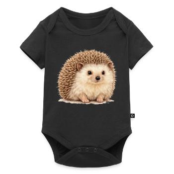Hedgehog cuddly hero - Baby Premium short-sleeve bodysuit - black - Front