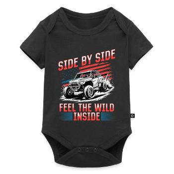 UTV Tout-Terrain Boy Men 4 Wheels Side by Side - Body à manches courtes Premium Bébé - noir - Devant
