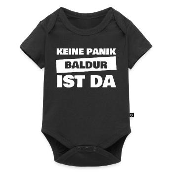 Baldur als Name - Baby Premium Kurzarmbody - Schwarz - Vorne
