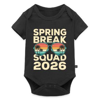Spring Break Squad 2026 Retro Palm Tree Design - Baby Premium short-sleeve bodysuit - black - Front